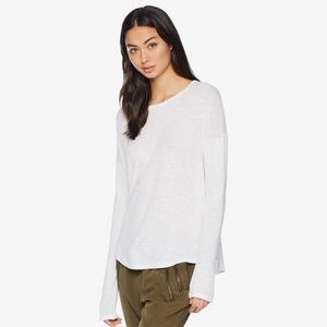Splendid Zander Long Sleeve Cotton Modal Slub Easy Crew Tee